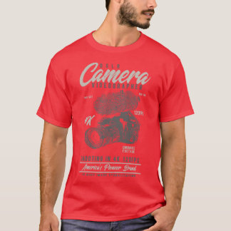 Camiseta Videógrafo da câmera DSLR