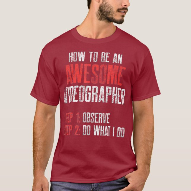 Camiseta Videógrafo Observar Videografia Filmadora Oferta (Frente)