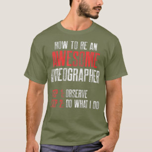 Camiseta Videógrafo Observar Videografia Filmadora Oferta