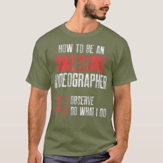 Camiseta Videógrafo Observar Videografia Filmadora Oferta