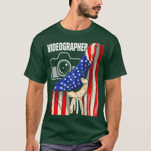 Camiseta Videógrafo USA Videografia do Criador de Arquivos