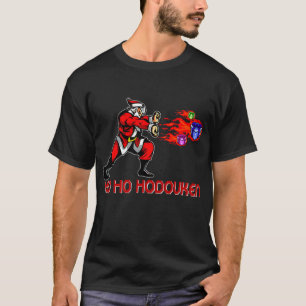 Camiseta Vídeos de Ho Hodouken de Papais noeis de Natal di