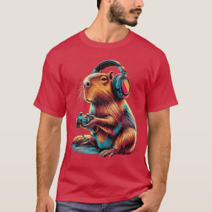Camiseta Vídeos Engraçados de Jogos de Capivara Capivara
