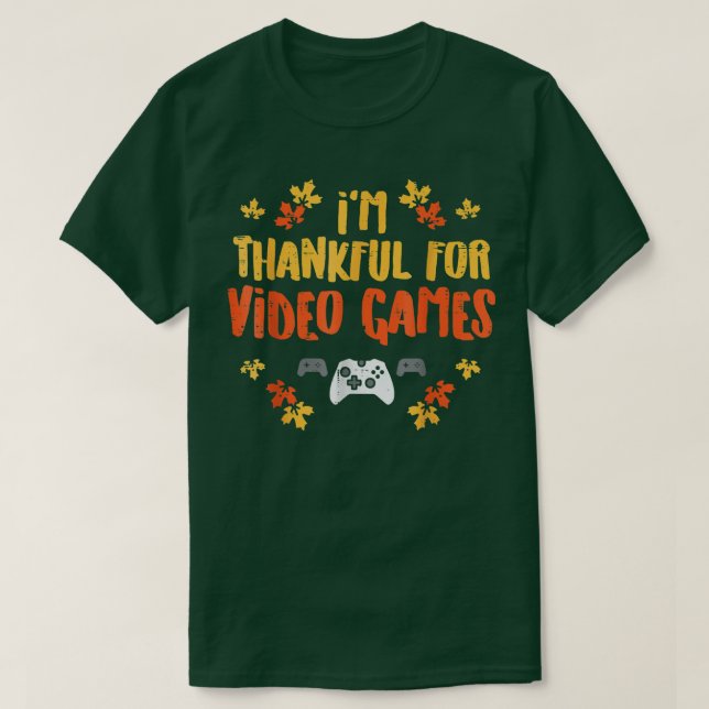 Camiseta Videos games agradecidos Jogadores Engraçados Ação (Frente do Design)