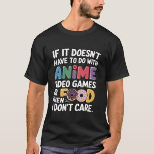 Camiseta Videos games Animes Comida Lover Gift Funny Otaku 