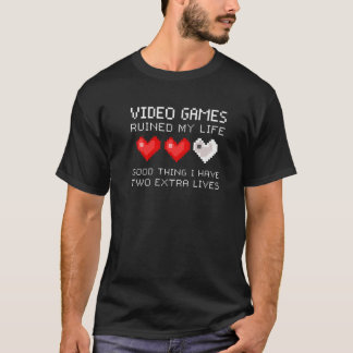 Camiseta Videos games arruinaram minha vida - Console de ví