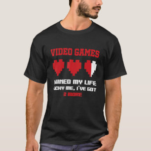 Camiseta Videos games arruinaram minha vida por sorte eu te