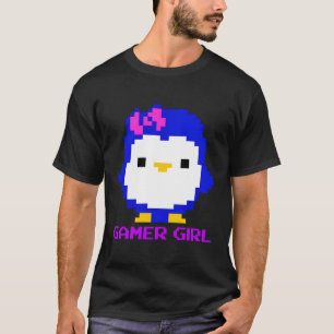 Camiseta Videos games Cute Penguin Kawaii - Caractere Gamer