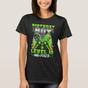 Camiseta videos games de 10 anos Jogos Nível 10 Aniversário