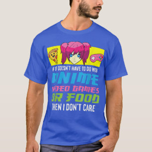 Camiseta Videos games De Animes E Gamin De Pizza Otaku Comi
