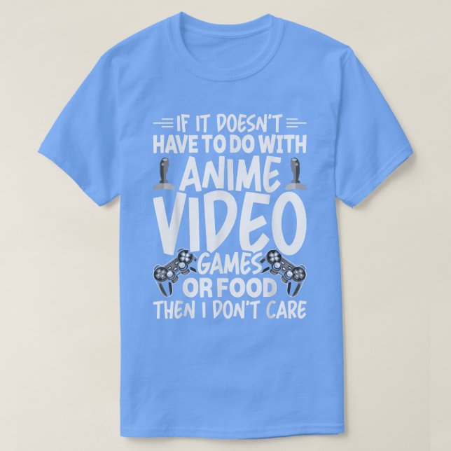 Camiseta Videos games De Animes Ou Jogos De Vídeo Comida  (Frente do Design)