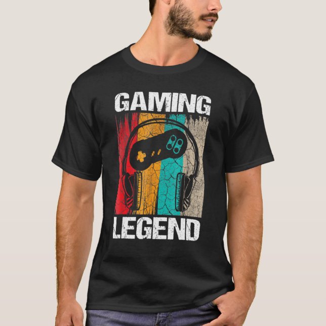 Camiseta Videos games De Jogadores De Legenda Para Jogos Ra (Frente)