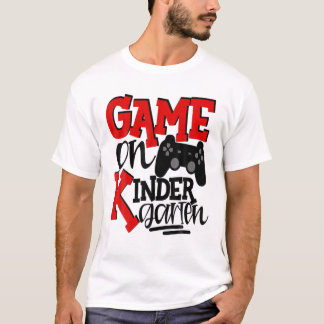 Camiseta Videos games De Jogo Do Jardim De Infância Vermelh