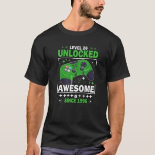 Camiseta Videos games De Nível 26 Incríveis 1996 26Th Bi