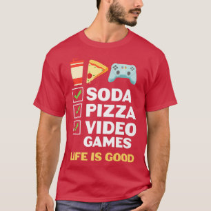 Camiseta Videos games de Pizza de Soda 