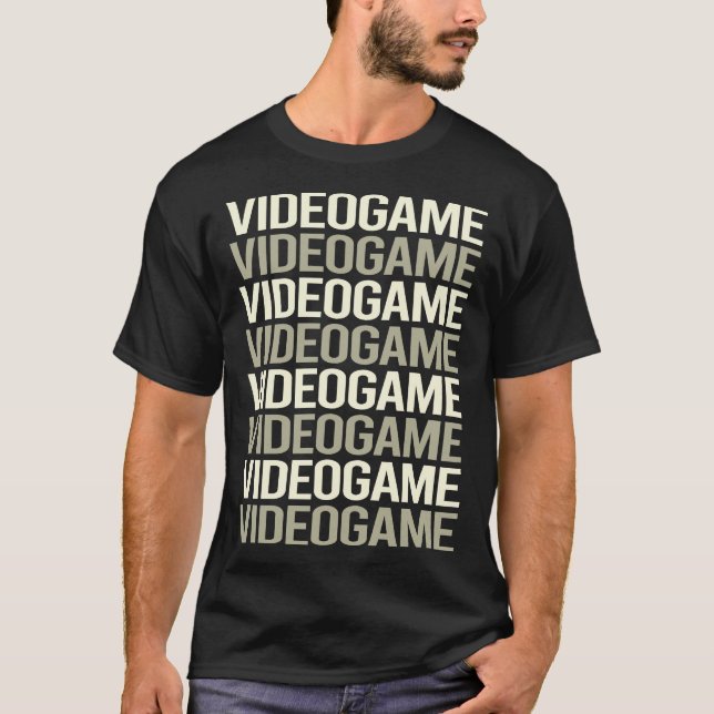 Camiseta Videos games de Texto Branco Jogos (Frente)