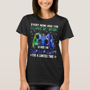 Camiseta Videos games De Vez Em Quando Deixo Meu Quarto Gam