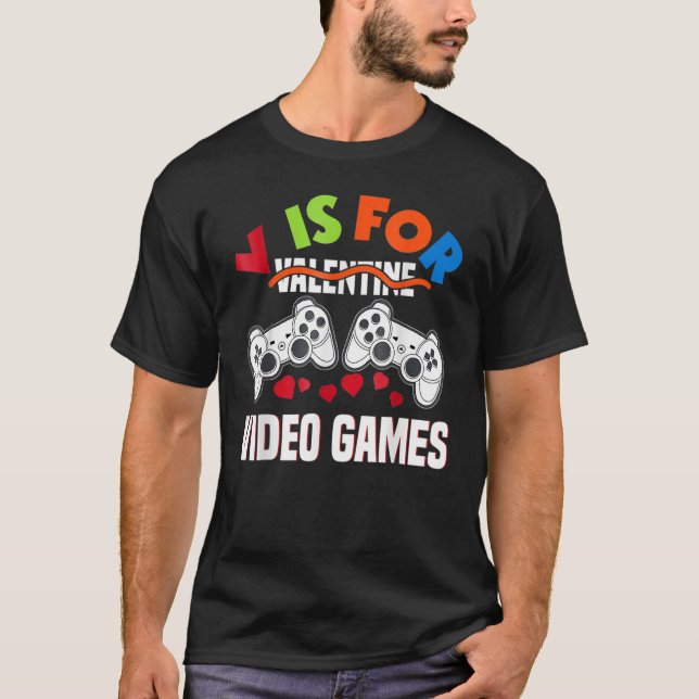 Camiseta Videos games Dia Dos Namorados Para Crianças 2 (Frente)