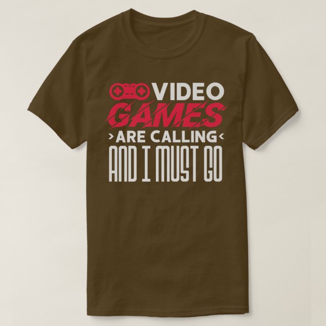 Camiseta Videos games Estão Ligando E Eu Preciso Ir (Frente do Design)