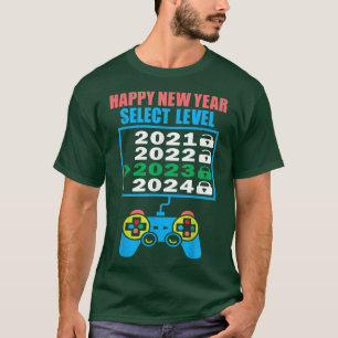 Camiseta Videos games felizes anos novos Seleção engraçada
