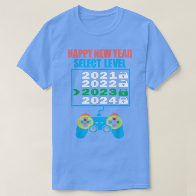 Camiseta Videos games felizes anos novos Seleção engraçada  (Frente do Design)