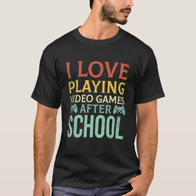 Camiseta Videos games Jogadores Da Escola De Jogos Para Men (Frente)