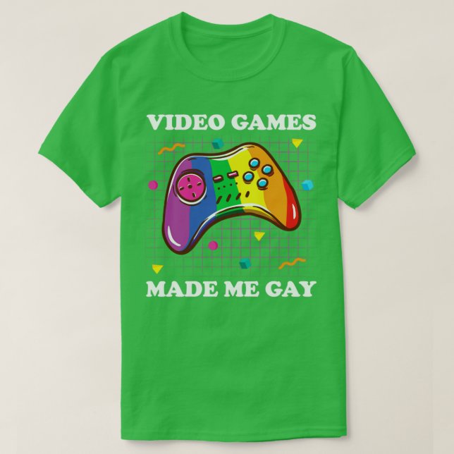 Camiseta Videos games me fizeram Gay Gaymer Gama de Gay do  (Frente do Design)