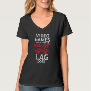 Camiseta Videos games não fazem com que o latente violento 
