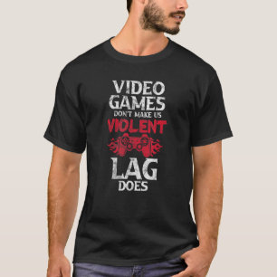 Camiseta Videos games não fazem com que o latente violento