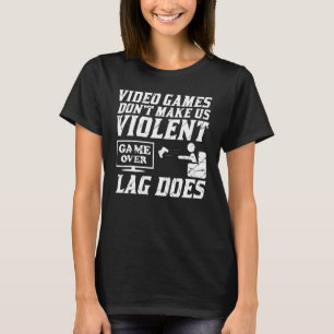 Camiseta Videos games não nos fazem perder o controle viole