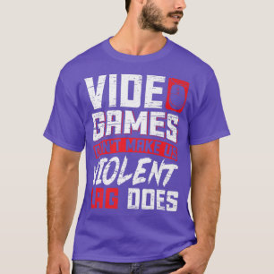 Camiseta Videos games não nos tornam violentos O Lag faz jo