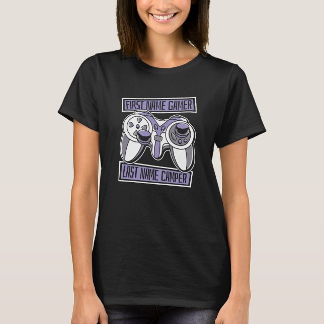 Camiseta Videos games para jogadores da controladora de jog (Frente)