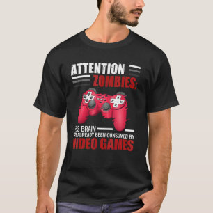 Camiseta Videos games para jogos Zombies 1