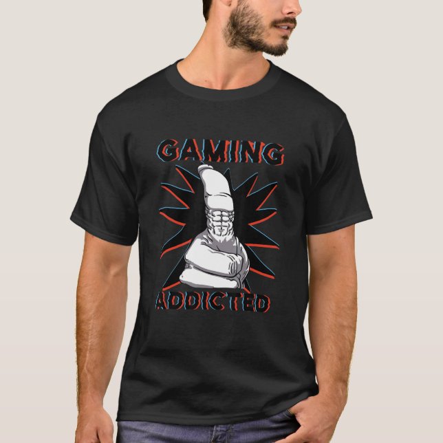 Camiseta Videos games para o Gaming Addict Console e o PC G (Frente)