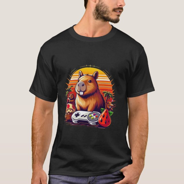 Camiseta Videos games Sobre Capybara Funny Videos games Cap (Frente)