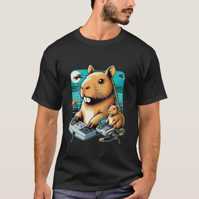 Camiseta Videos games Sobre Capybara Funny Videos games Cap (Frente)