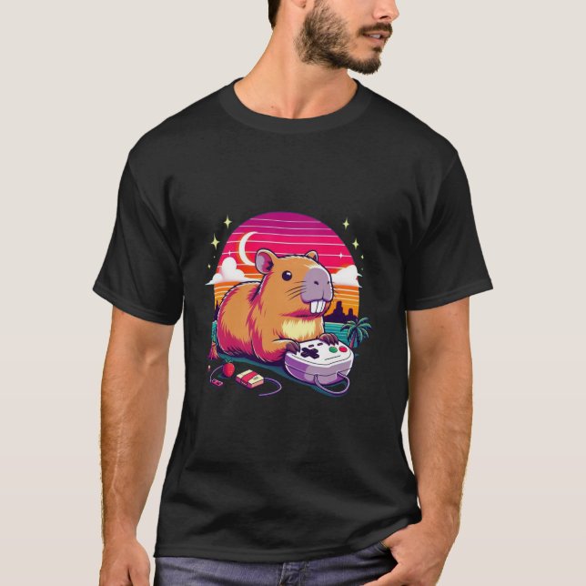 Camiseta Videos games Sobre Capybara Funny Videos games Cap (Frente)
