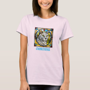 Camiseta Vidro Colorido Chartreux Fofa