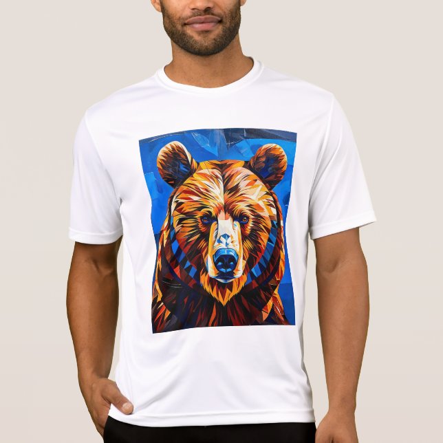 Camiseta Vidro Colorido de Urso (Frente)