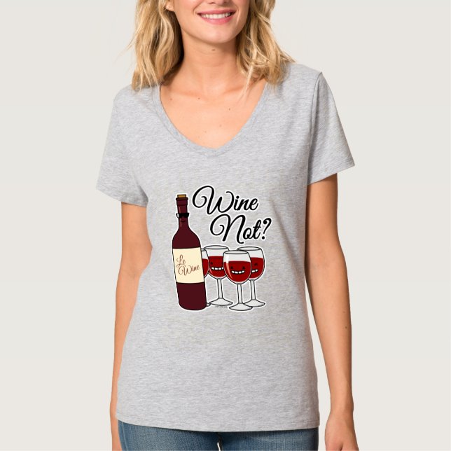 Camiseta Vidro da rosa vermelha pinot do álcool das uvas do (Frente)