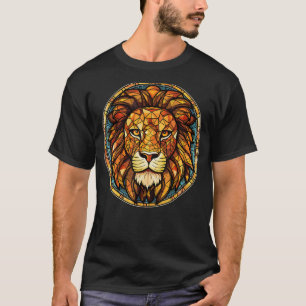 Camiseta Vidro de cabeça de leão com aspecto africano único