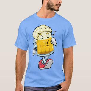 Camiseta Vidro de cerveja com espuma