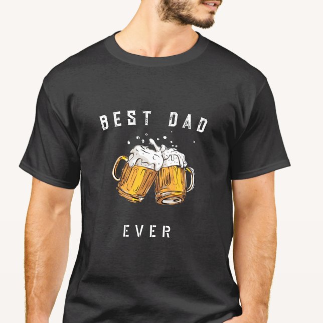 Camiseta Vidro de cerveja do melhor Pai personalizado (Criador carregado)