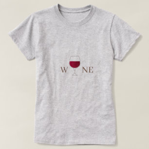 Camiseta Vidro De Cinzas Minimalistas De Vinho Vermelho