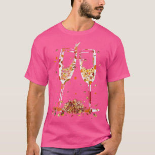 Camiseta Vidro De Folha De Vinho Folha De Outono Queda Bebi