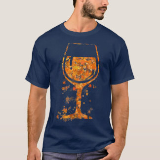 Camiseta Vidro De Folha De Vinho Folha De Outono Queda Vinh