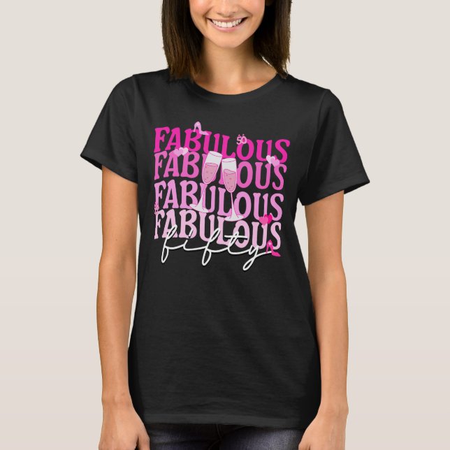 Camiseta Vidro de Gradiente Cor-de-Rosa, Fabuloso, Aniversá (Frente)
