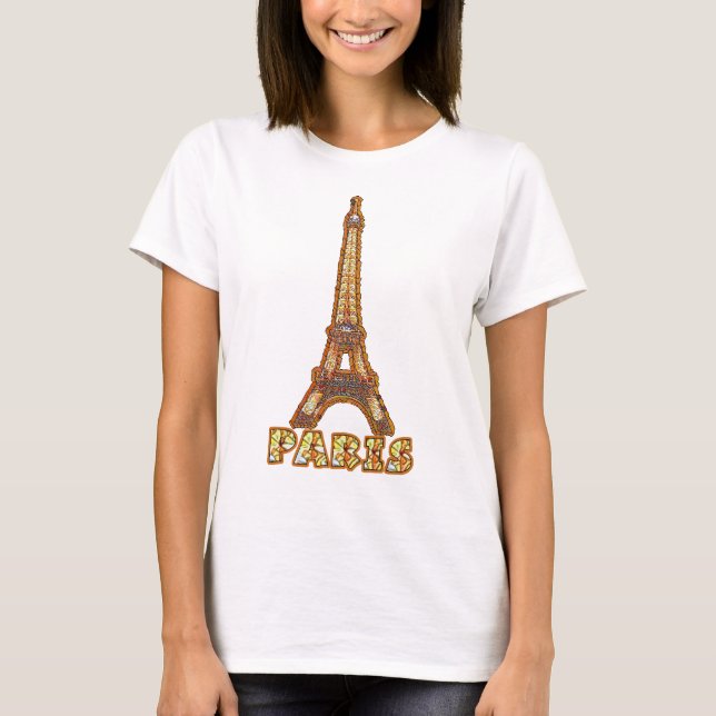 Camiseta Vidro esmerilado EIFFEL TORRE-PARIS (Frente)