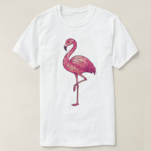 Vidro Pintado Flamingo Rosa Mosaico Falso
