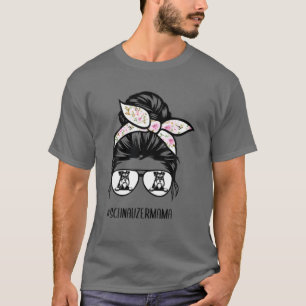 Camiseta Vidros de Cabelo Misturados Miniatura Schnauzer M